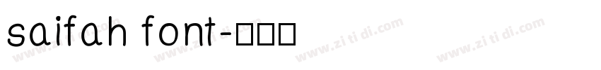 saifah font字体转换